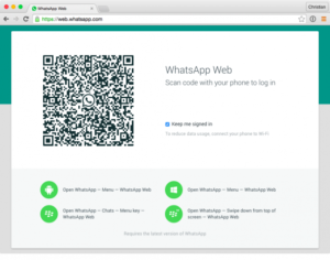 QR code whatsapp web