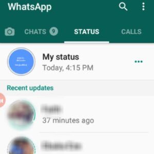 Status aplicativo WhatsApp